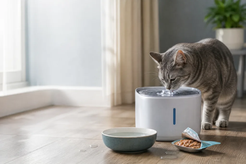 Por que seu gato odeia beber água? O perigo invisível da ração seca